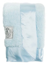 Little Giraffe Chenille Blanky, 14 X 14, Blue Little Giraffe Chenille Blanky, 14 X 14, Blue