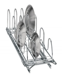 Lids and trays lost in the shuffle of your kitchen's cabinetry? This sleek rig is the ultimate find, turning any ordinary cabinet into a handy pullout cupboard. Never again will you strain to reach what you need ¿ the smooth gliding design brings the supplies to you. Lids and trays lost in the shuffle of your kitchen's cabinetry? This sleek rig is the ultimate find, turning any ordinary cabinet into a handy pullout cupboard. Never again will you strain to reach what you need ¿ the smooth gliding design brings the supplies to you.