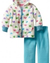 Young Hearts Baby-Girls Infant 2 Piece Heart Print Polar Fleece Jacket Set