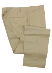 Calvin Klein Mens Flat Front Solid Tan Linen Dress Pants Calvin Klein Mens Flat Front Solid Tan Linen Dress Pants