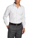Perry Ellis Men's Long Sleeve Slim Fit Stripe Shirt