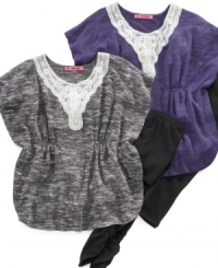 An adorable pairing for the fashionable set. Energie's tunic and legging combo makes stylish dressing a breeze. An adorable pairing for the fashionable set. Energie's tunic and legging combo makes stylish dressing a breeze.