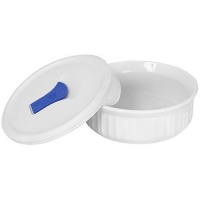 CorningWare French White 24-Ounce Round Casserole Dish CorningWare French White 24-Ounce Round Casserole Dish