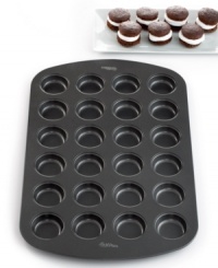 Bite-sized but big in flavor! The classic treat goes mini with this durable, nonstick pan, which dishes out 12 whoopie pies and cleans up fast in the dishwasher. 10-year warranty. Bite-sized but big in flavor! The classic treat goes mini with this durable, nonstick pan, which dishes out 12 whoopie pies and cleans up fast in the dishwasher. 10-year warranty.
