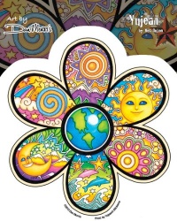 Dan Morris - Earth Flower - Sticker / Decal Dan Morris - Earth Flower - Sticker / Decal