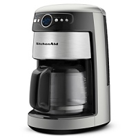 With practically everything you could ever want in a coffee maker, the KitchenAid 14-cup glass carafe with drip-less spout, is a worry-free machine. Easy-access brew basket door with flat bottom brew basket and shower head design. Time since brewed feature for the freshest cup around. With practically everything you could ever want in a coffee maker, the KitchenAid 14-cup glass carafe with drip-less spout, is a worry-free machine. Easy-access brew basket door with flat bottom brew basket and shower head design. Time since brewed feature for the freshest cup around.