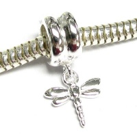 .925 Sterling Silver Dragonfly Dangle Pendant Bead for Pandora Troll Chamilia Biagi European Story Charm Bracelets .925 Sterling Silver Dragonfly Dangle Pendant Bead for Pandora Troll Chamilia Biagi European Story Charm Bracelets