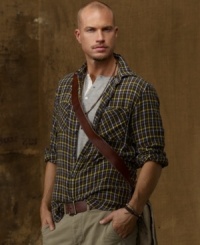 Ideal for layering and pairing with your favorite denim, this homespun flannel shirt with a plaid pattern has an urban-meets-outdoor attitude. Ideal for layering and pairing with your favorite denim, this homespun flannel shirt with a plaid pattern has an urban-meets-outdoor attitude.