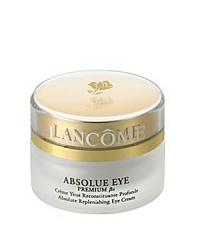 Lancôme sets the new standard in age-targeted eye care to visibly replenish, repair and rejuvenate the fragile eye area, where the effects of daily facial movements are more pronounced. This refreshing, moisturizing cream, specially formulated for the delicate eye area, combines two advanced discoveries: Pro-Xylane™, a patented scientific breakthrough: helps restore essential moisture deep in skin's surface, replenishing the eye contour to improve firmness and luminosity as if signs of aging at visibly repaired. The intensely replenishing io-Network™ wild yam, soy, sea algae and barley helps enhance performance for visible rejuvenation. The transformation: Immediately, the eye contour appears smoother and more luminous. The eye area feels intensely moisturized, eyes look brightened. Within 4 weeks, see fine lines and wrinkles visibly reduced, feel firmer skin. The eye area is visibly rejuvenated. OPHTHALMOLOGIST-TESTED. DERMATOLOGIST-TESTED FOR SAFETY.