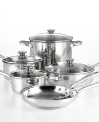 Take your culinary cues from Wolfgang Puck, one of the world's top chefs. The spectacular cookware set is perfect for everyday and gourmet cooking, crafted in beautiful, polished 18/10 stainless steel with encapsulated aluminum cores to help conduct heat. Limited lifetime warranty. Take your culinary cues from Wolfgang Puck, one of the world's top chefs. The spectacular cookware set is perfect for everyday and gourmet cooking, crafted in beautiful, polished 18/10 stainless steel with encapsulated aluminum cores to help conduct heat. Limited lifetime warranty.