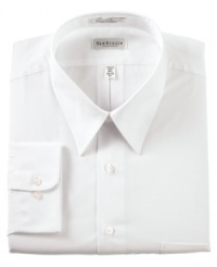 With a crisp, classic look, this shirt from Van Heusen easily rounds out your dress wardrobe. With a crisp, classic look, this shirt from Van Heusen easily rounds out your dress wardrobe.