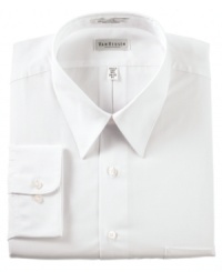 With a crisp, classic look, this shirt from Van Heusen easily rounds out your dress wardrobe.