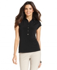 A good basic polo is a must-have in every woman's wardrobe -- this petite version from Alfani is a perfect find! A good basic polo is a must-have in every woman's wardrobe -- this petite version from Alfani is a perfect find!