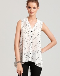 Exude lovely style in this Aqua heart-print blouse, perfect with skinny jeans for evenings out on town with the girls. Exude lovely style in this Aqua heart-print blouse, perfect with skinny jeans for evenings out on town with the girls.