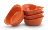 Rachael Ray Stoneware 3-Ounce Lil' Saucy Set of 4 Round Dipping Cups, Orange