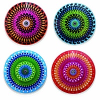 Kikkerland Moire Coasters, Set of 4 Kikkerland Moire Coasters, Set of 4