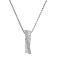 Skagen Silver Tone Mesh Pendant Necklace Skagen Silver Tone Mesh Pendant Necklace
