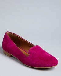 Blue suede shoes: Bold color rocks these DV Dolce Vita smoking flats. Blue suede shoes: Bold color rocks these DV Dolce Vita smoking flats.