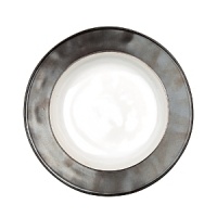 Part of Juliska's larger Pewter collection, Emerson features a hand-thumbed, hammered design that makes each piece unique. Distinctive and distinguished, this whitewashed stoneware is accented with a pewter band lending it an air of old-world luster and grace. Part of Juliska's larger Pewter collection, Emerson features a hand-thumbed, hammered design that makes each piece unique. Distinctive and distinguished, this whitewashed stoneware is accented with a pewter band lending it an air of old-world luster and grace.