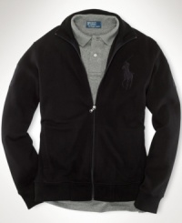 A full-zip mockneck track jacket is crafted from breathable cotton mesh and is finished with our signature Big Pony and sporty numerals on the sleeves. A full-zip mockneck track jacket is crafted from breathable cotton mesh and is finished with our signature Big Pony and sporty numerals on the sleeves.