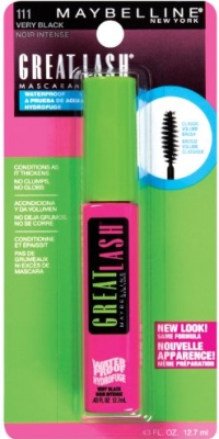 Maybelline Great Lash Waterproof Mascara, Very Black- .44 Fluid Ounce Maybelline Great Lash Waterproof Mascara, Very Black- .44 Fluid Ounce