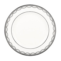 Elegant and traditional, this fine china, featuring graceful platinum scalloping, calls to mind the perfectly iced wedding cake. Elegant and traditional, this fine china, featuring graceful platinum scalloping, calls to mind the perfectly iced wedding cake.