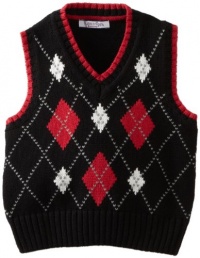Kitestrings Boys 2-7 Toddler Argyle V-Neck Sweater Vest, Black, 2T Kitestrings Boys 2-7 Toddler Argyle V-Neck Sweater Vest, Black, 2T