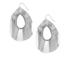 Jessica Simpson Earrings, Silver-Tone Cut Out Oval Drop
