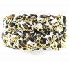 Bar III Bracelet, Gold-Tone Chain and Braided Leopard Fabric Bracelet