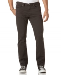 Slim through the thigh with a straight leg, these Calvin Klein jeans are a classic addition to your rotation. Slim through the thigh with a straight leg, these Calvin Klein jeans are a classic addition to your rotation.