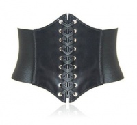 HOTERĀ® Lace-up Corset Style Elastic Cinch Belt -BLACK HOTERĀ® Lace-up Corset Style Elastic Cinch Belt -BLACK