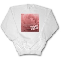 Dusty Pink Rose Floral Macro Photograph with a Love You Note Pinned to it - Youth SweatShirt Large(14-16) Dusty Pink Rose Floral Macro Photograph with a Love You Note Pinned to it - Youth SweatShirt Large(14-16)