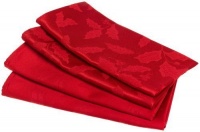Lenox Red Holiday Holly Damask Dinner Napkins, Set of 4 Lenox Red Holiday Holly Damask Dinner Napkins, Set of 4