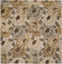 Area Rug 8x8 Square Transitional Ivory Color - Surya Bombay Rug from RugPal Area Rug 8x8 Square Transitional Ivory Color - Surya Bombay Rug from RugPal