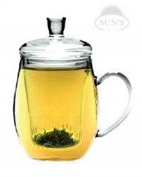 Sun's Tea (TM) 12oz Personal All Glass Made Tea Infuser & Mug (Teapot) Sun's Tea (TM) 12oz Personal All Glass Made Tea Infuser & Mug (Teapot)