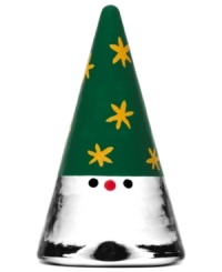 Give a modern home a festive feel with Anna Ehrner's abstract elf figurine, featuring a cone of hand-painted glass from Kosta Boda. Give a modern home a festive feel with Anna Ehrner's abstract elf figurine, featuring a cone of hand-painted glass from Kosta Boda.