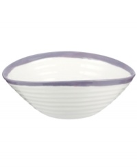 Distinctly ribbed Sophie Conran dinnerware sets your table with the charm of traditional hand-thrown pottery, but the durability of contemporary Portmeirion porcelain. Mix the banded Carnivale cereal bowl with solid mulberry pieces. Distinctly ribbed Sophie Conran dinnerware sets your table with the charm of traditional hand-thrown pottery, but the durability of contemporary Portmeirion porcelain. Mix the banded Carnivale cereal bowl with solid mulberry pieces.