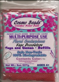 Water Pearls Gel Beads- Wedding & Event Centerpieces- Cosmo Beads (Tm)-makes 6 Gallons (8 Oz Pack) (Pink) Water Pearls Gel Beads- Wedding & Event Centerpieces- Cosmo Beads (Tm)-makes 6 Gallons (8 Oz Pack) (Pink)