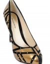 Alexandre Birman Shoes - Black Suede with Bronze Applique Pumps Size 9.5