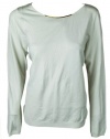 Calvin Klein Womens Golden Neck Applique Knit Long Sleeve Top