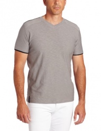 Company 81 Men's Solid Short Sleeve Slub V-Neck Knit, Gunmetal, Medium Company 81 Men's Solid Short Sleeve Slub V-Neck Knit, Gunmetal, Medium