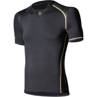 Virus Au7X Energy Bio Ceramic Form Compression V-Neck Men's Short-Sleeve Outdoor Shirt - Black / Medium Virus Au7X Energy Bio Ceramic Form Compression V-Neck Men's Short-Sleeve Outdoor Shirt - Black / Medium