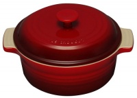 Le Creuset Stoneware 2-Quart Covered Round Casserole, Cherry Le Creuset Stoneware 2-Quart Covered Round Casserole, Cherry