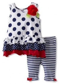 Bonnie Baby Girls Infant Navy Polka Dot Legging Set, Blue, 12 Months Bonnie Baby Girls Infant Navy Polka Dot Legging Set, Blue, 12 Months