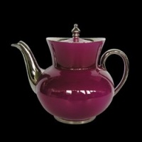 Haviland Laque de Chine Platinum Aubergene Tea Pot Large 44 oz. Haviland Laque de Chine Platinum Aubergene Tea Pot Large 44 oz.