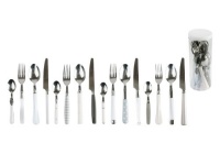 Present Time Sereen Cutlery Set, Assorted White and Grey Present Time Sereen Cutlery Set, Assorted White and Grey