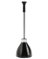 simplehuman brings this innovative toilet plunger to your bathroom, featuring a special design to work more efficiently with modern toilets and a unique magnetic collar to secure the cover and the plunger so they can easily be carried as a set. simplehuman brings this innovative toilet plunger to your bathroom, featuring a special design to work more efficiently with modern toilets and a unique magnetic collar to secure the cover and the plunger so they can easily be carried as a set.