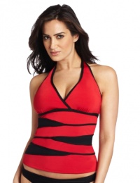 JAG Women's Swimwear Mesh Attack No Worries Tankini Top JAG Women's Swimwear Mesh Attack No Worries Tankini Top