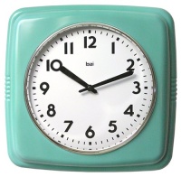 Bai Square Retro Wall Clock, Turquoise Bai Square Retro Wall Clock, Turquoise