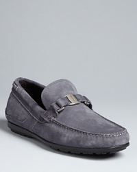 Beautifully crafted in superior Italian suede, these modern loafers add the perfect dose of luxury to your everyday ensemble. Beautifully crafted in superior Italian suede, these modern loafers add the perfect dose of luxury to your everyday ensemble.